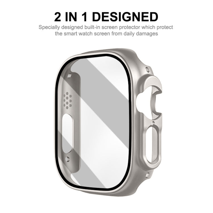 For Apple Watch Ultra / Ultra 2 49mm ENKAY PC Frame 9H Tempered Glass Case(Black) - Watch Cases by ENKAY | Online Shopping South Africa | PMC TechLife | Buy Now Pay Later Mobicred