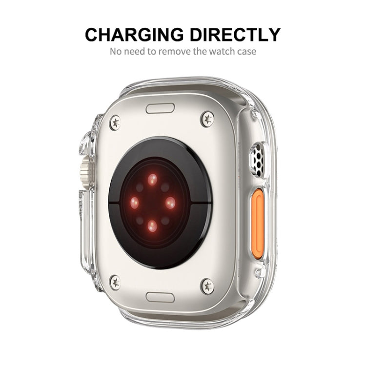 For Apple Watch Ultra / Ultra 2 49mm ENKAY PC Frame 9H Tempered Glass Case(Transparent) - Watch Cases by ENKAY | Online Shopping South Africa | PMC TechLife | Buy Now Pay Later Mobicred
