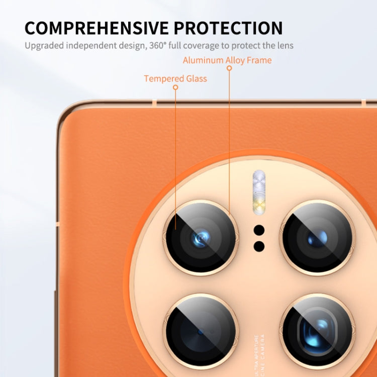 For Huawei Mate 50 Pro ENKAY 9H Rear Camera Aluminium Alloy Tempered Glass Film(Golden) - Huawei Tempered Glass by ENKAY | Online Shopping South Africa | PMC TechLife | Buy Now Pay Later Mobicred