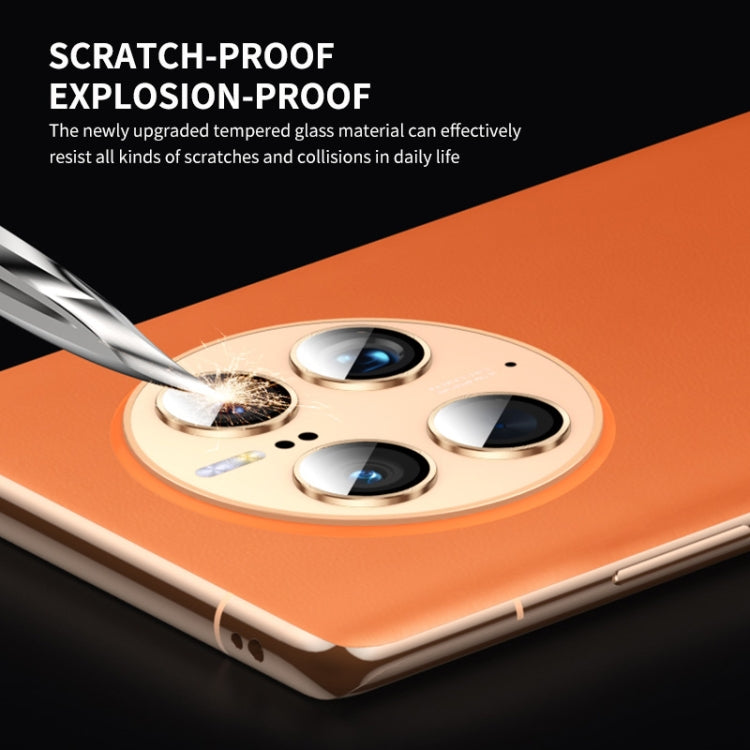 For Huawei Mate 50 Pro ENKAY 9H Rear Camera Aluminium Alloy Tempered Glass Film(Black) - Huawei Tempered Glass by ENKAY | Online Shopping South Africa | PMC TechLife | Buy Now Pay Later Mobicred