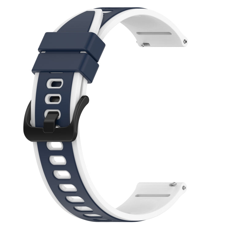 For Xiaomi MI Watch S1 22mm Two-Color Silicone Watch Band(Midnight Blue + White) - free shipping - PMC TechLife - Order now!