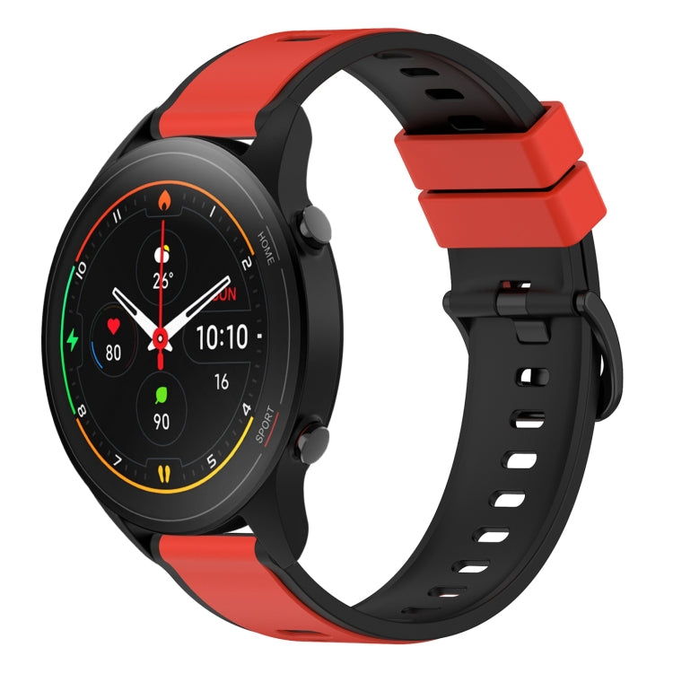 For Xiaomi MI Watch S1 Pro 22mm Two-Color Silicone Watch Band(Red+Black) - free shipping - PMC TechLife - Order now!