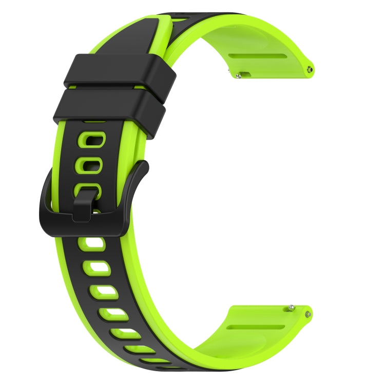 For Xiaomi MI Watch Color 2 22mm Two-Color Silicone Watch Band(Black+Lime Green) - free shipping - PMC TechLife - Order now!
