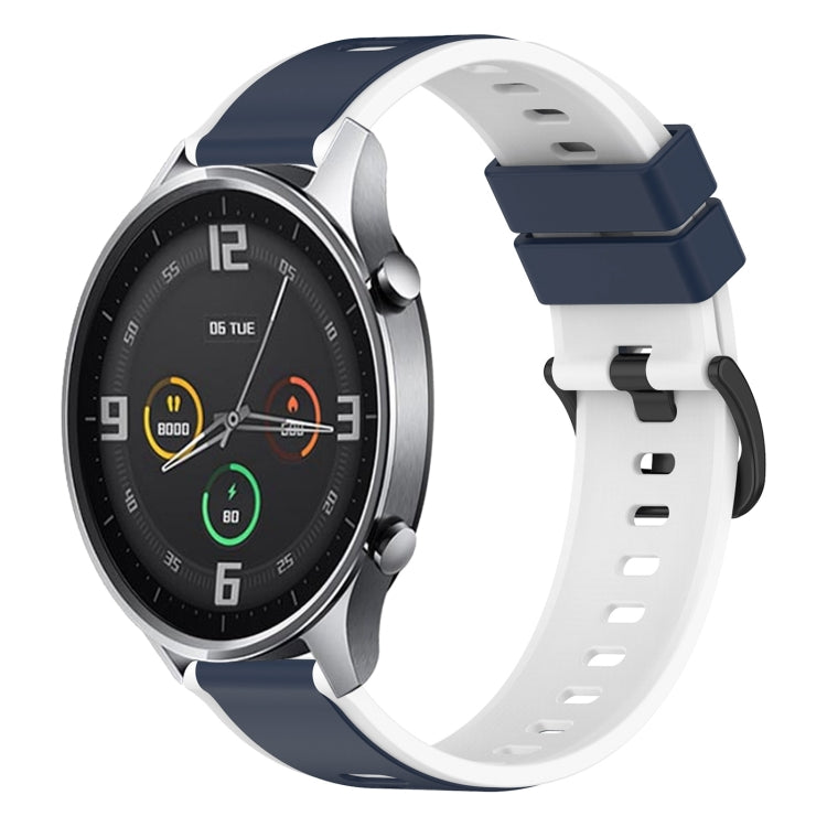 For Xiaomi MI Watch Color 22mm Two-Color Silicone Watch Band(Midnight Blue + White) - free shipping - PMC TechLife - Order now!