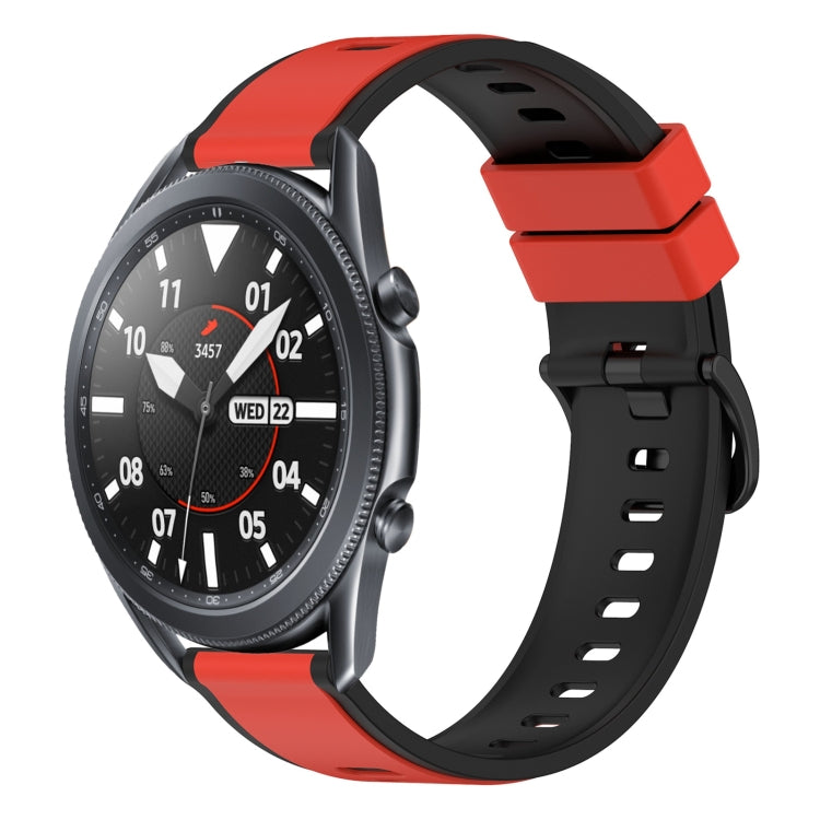 For Samsung Galaxy Watch3 45mm 22mm Two-Color Silicone Watch Band(Red+Black) - Watch Bands by PMC TechLife | Online Shopping South Africa | PMC TechLife | Buy Now Pay Later Mobicred