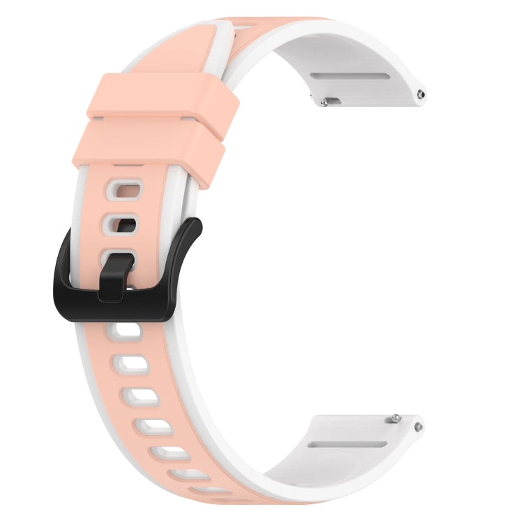 For Samsung Galaxy Watch 46mm 22mm Two-Color Silicone Watch Band(Pink+White) - Watch Bands by PMC TechLife | Online Shopping South Africa | PMC TechLife | Buy Now Pay Later Mobicred