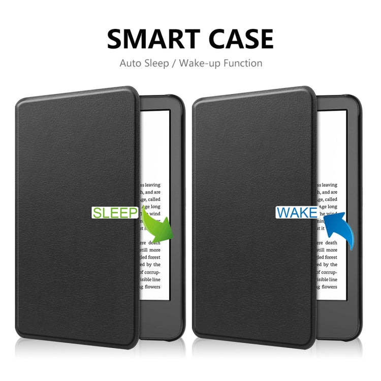 For Amazon Kindle 2022 Gen11 ENKAY Custer Texture Leather Smart Case(Light Blue) - Amazon by ENKAY | Online Shopping South Africa | PMC TechLife | Buy Now Pay Later Mobicred