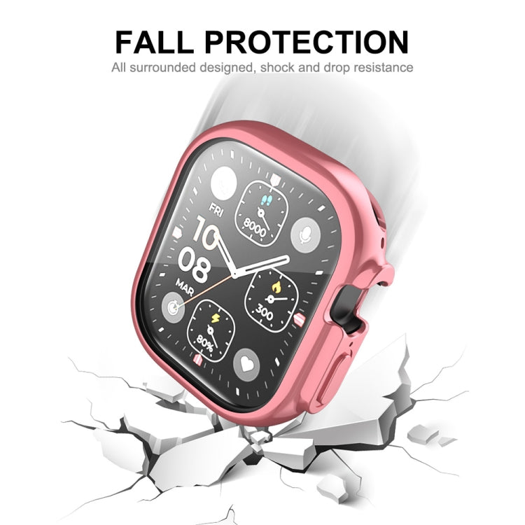 For Apple Watch Ultra / Ultra 2 49mm ENKAY Full Coverage Electroplated Soft TPU Case with Screen Film(Black) - Watch Cases by ENKAY | Online Shopping South Africa | PMC TechLife | Buy Now Pay Later Mobicred