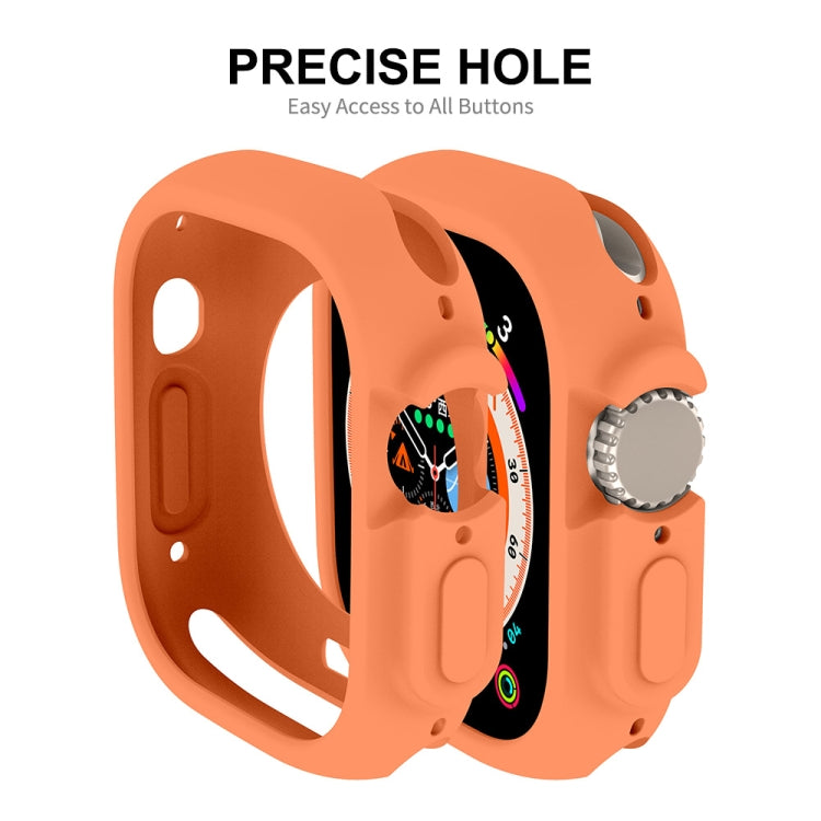 For Apple Watch Ultra 49mm ENKAY Solid Color Protective Soft TPU Frame Case(Beige) - Watch Cases by ENKAY | Online Shopping South Africa | PMC TechLife | Buy Now Pay Later Mobicred
