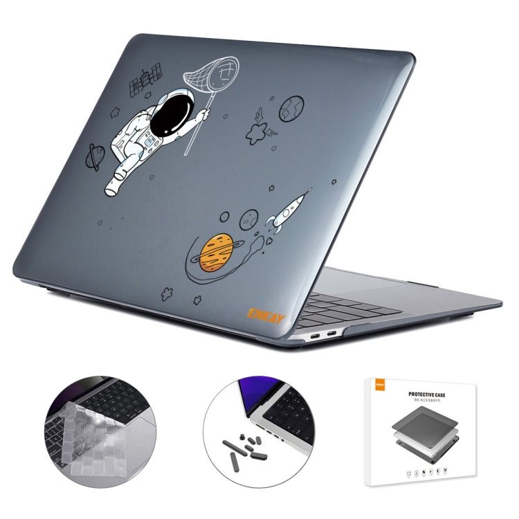 For MacBook Air 13.6 A2681 ENKAY Hat-Prince 3 in 1 Spaceman Pattern Laotop Protective Crystal Case with TPU Keyboard Film / Anti-dust Plugs, Version:US(Spaceman No.2) - MacBook Air Cases by ENKAY | Online Shopping South Africa | PMC TechLife