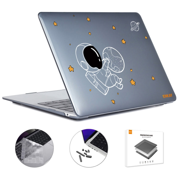 For MacBook Air 13.6 2022/2024 A2681 (M2) / A3113 (M3) ENKAY Hat-Prince 3 in 1 Spaceman Pattern Laotop Protective Crystal Case with TPU Keyboard Film / Anti-dust Plugs, Version:EU(Spaceman No.5) - free shipping - PMC TechLife - Order now!