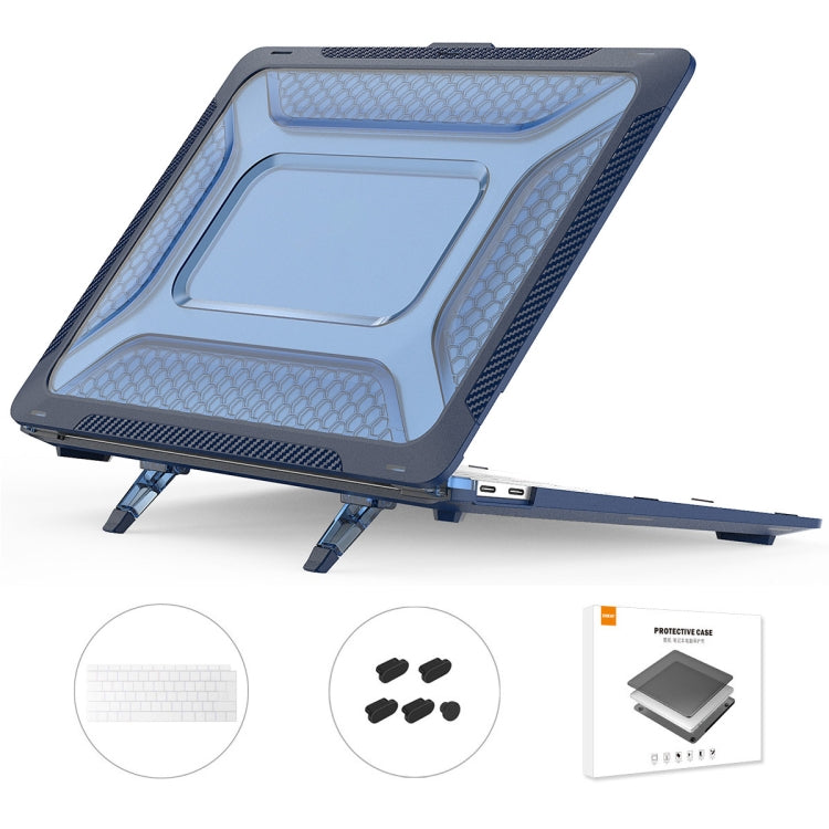 For MacBook Air 13.3 2018 A1932 ENKAY Hat-Prince 3 in 1 Protective Bracket  Case Cover Hard Shell with TPU Keyboard Film / Anti-dust Plugs, Version:US(Blue) - MacBook Air Cases by ENKAY | Online Shopping South Africa | PMC TechLife | Buy Now Pay Later Mobicred