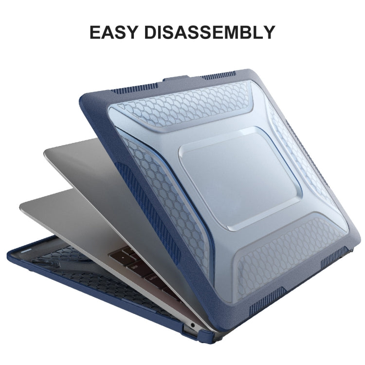 For MacBook Air 13.3 2018 A1932 ENKAY Hat-Prince 3 in 1 Protective Bracket  Case Cover Hard Shell with TPU Keyboard Film / Anti-dust Plugs, Version:EU(Grey) - free shipping - PMC TechLife - Order now!