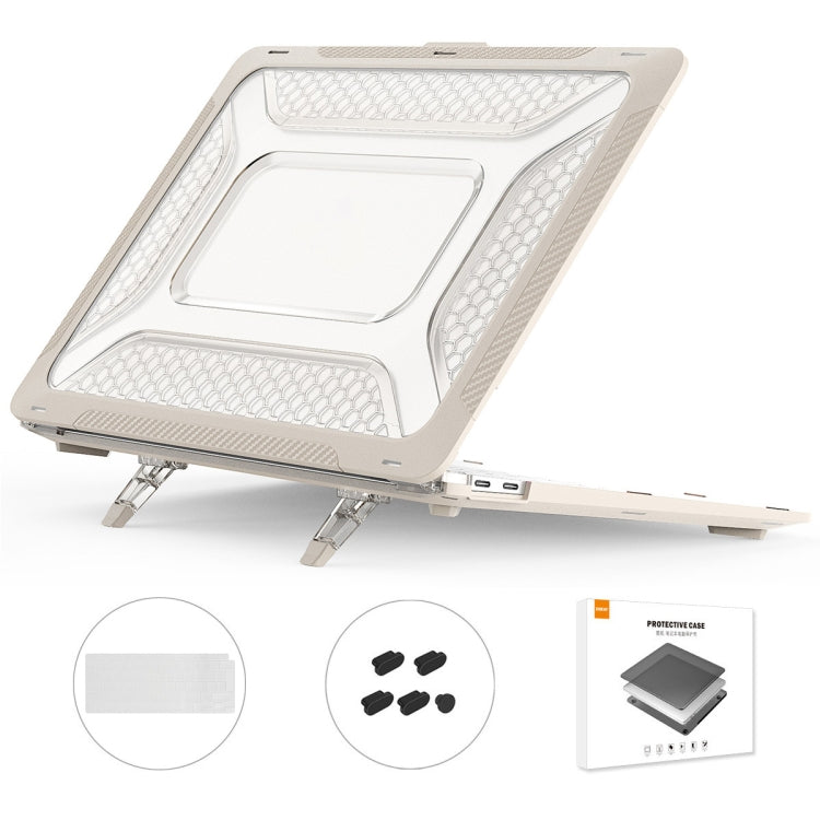 For MacBook Air 13.3 2020 A2179/A2337 ENKAY Hat-Prince 3 in 1 Protective Bracket  Case Cover Hard Shell with TPU Keyboard Film / Anti-dust Plugs, Version:EU(Khaki) - free shipping - PMC TechLife - Order now!