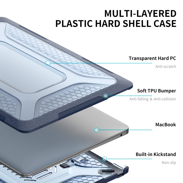 For MacBook Air 13.3 2020 A2179/A2337 ENKAY Hat-Prince 3 in 1 Protective Bracket  Case Cover Hard Shell with TPU Keyboard Film / Anti-dust Plugs, Version:EU(Grey) - free shipping - PMC TechLife - Order now!