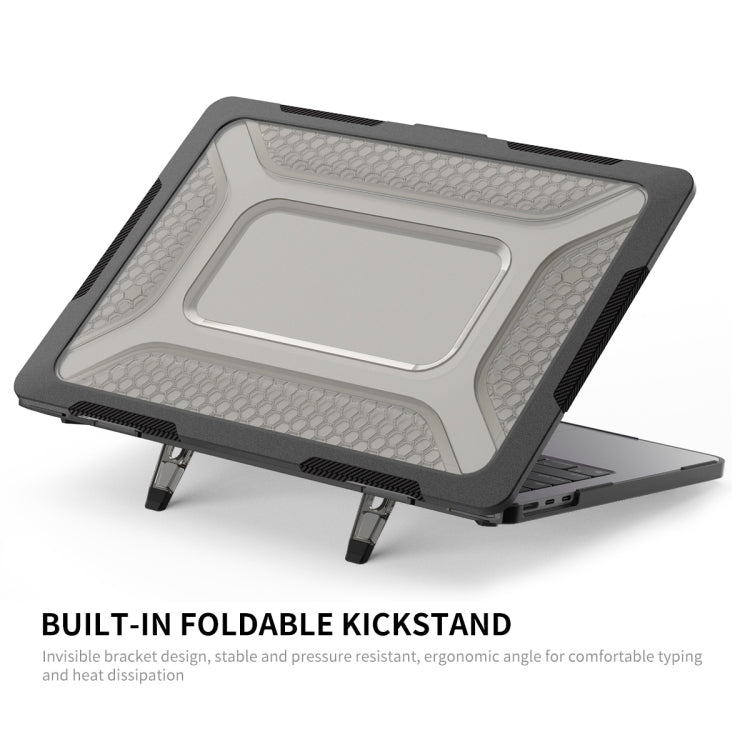 For MacBook Air 13.6 2022/2024  A2681 (M2) / A3113  (M3) ENKAY Hat-Prince 3 in 1 Protective Bracket  Case Cover Hard Shell with TPU Keyboard Film / Anti-dust Plugs, Version:EU(Black) - free shipping - PMC TechLife - Order now!