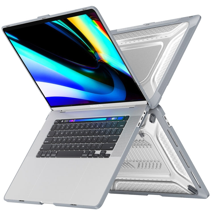 For MacBook Pro 16 A2141 ENKAY Hat-Prince 3 in 1 Protective Bracket  Case Cover Hard Shell with TPU Keyboard Film / Anti-dust Plugs, Version:EU(Grey) - MacBook Pro Cases by ENKAY | Online Shopping South Africa | PMC TechLife | Buy Now Pay Later Mobicred