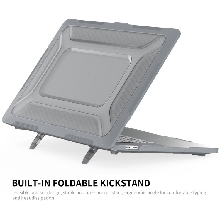 For MacBook Pro 16 A2141 ENKAY Hat-Prince 3 in 1 Protective Bracket  Case Cover Hard Shell with TPU Keyboard Film / Anti-dust Plugs, Version:EU(Grey) - MacBook Pro Cases by ENKAY | Online Shopping South Africa | PMC TechLife | Buy Now Pay Later Mobicred