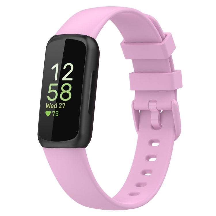 For Fitbit Inspire 3 Solid Color Silicone Watch Band, Size:L(Purple) - free shipping - PMC TechLife - Order now!