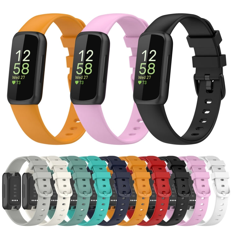 For Fitbit Inspire 3 Solid Color Silicone Watch Band, Size:L(Green) - free shipping - PMC TechLife - Order now!
