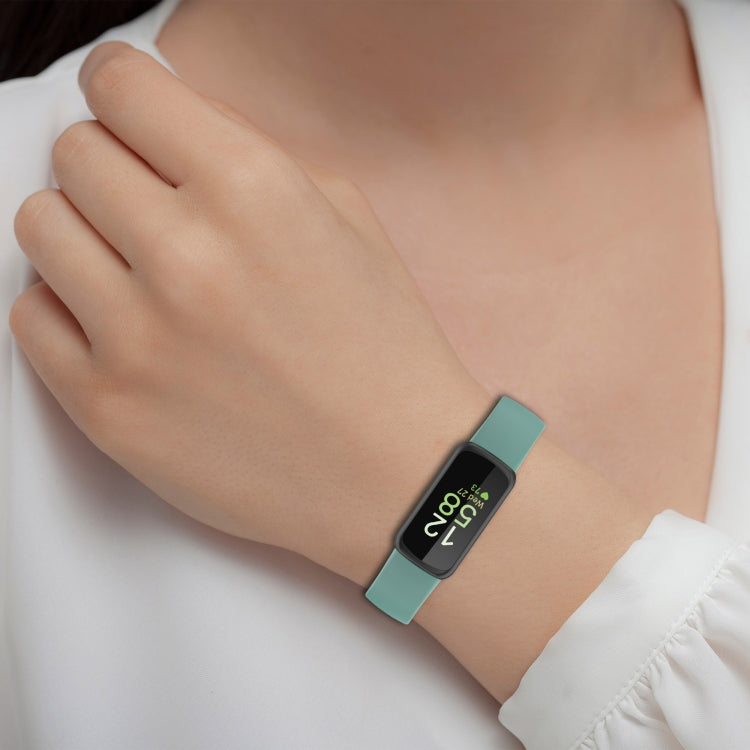 For Fitbit Inspire 3 Solid Color Silicone Watch Band, Size:L(Green) - free shipping - PMC TechLife - Order now!