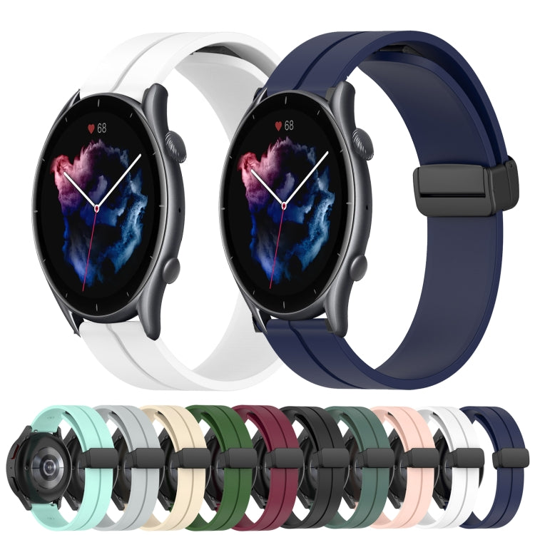 For Amazfit GTS 3 20mm Solid Color Magnetic Clasp Silicone Watch Band(Grey) - free shipping - PMC TechLife - Order now!