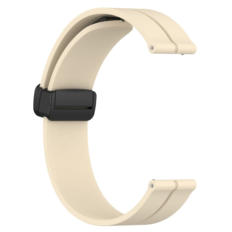 For Amazfit Pop Pro 20mm Solid Color Magnetic Clasp Silicone Watch Band(Beige) - free shipping - PMC TechLife - Order now!
