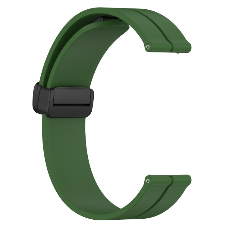 Compatible with Garmin Vivomove Sport 20mm Solid Color Magnetic Clasp Silicone Watch Band(Army Green) - free shipping - PMC TechLife - Order now!