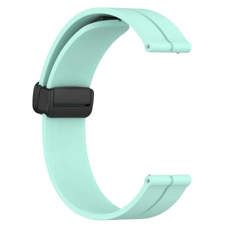 Compatible with Garmin Compatible witherunner 158 20mm Solid Color Magnetic Clasp Silicone Watch Band(Teal) - free shipping - PMC TechLife - Order now!