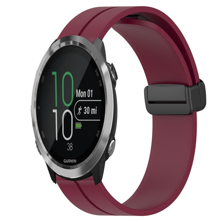 Compatible with Garmin Compatible witherunner 645 Music 20mm Solid Color Magnetic Clasp Silicone Watch Band(Wine Red) - free shipping - PMC TechLife - Order now!