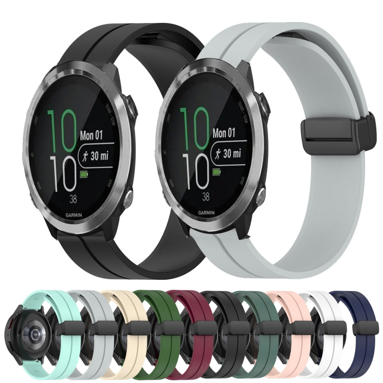 Compatible with Garmin Compatible witherunner 645 Music 20mm Solid Color Magnetic Clasp Silicone Watch Band(Wine Red) - free shipping - PMC TechLife - Order now!