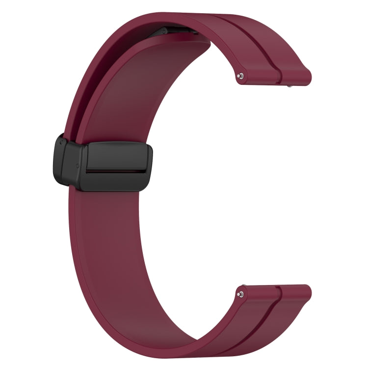 Compatible with Garmin Venu Sq 2 Music 20mm Solid Color Magnetic Clasp Silicone Watch Band(Wine Red) - free shipping - PMC TechLife - Order now!