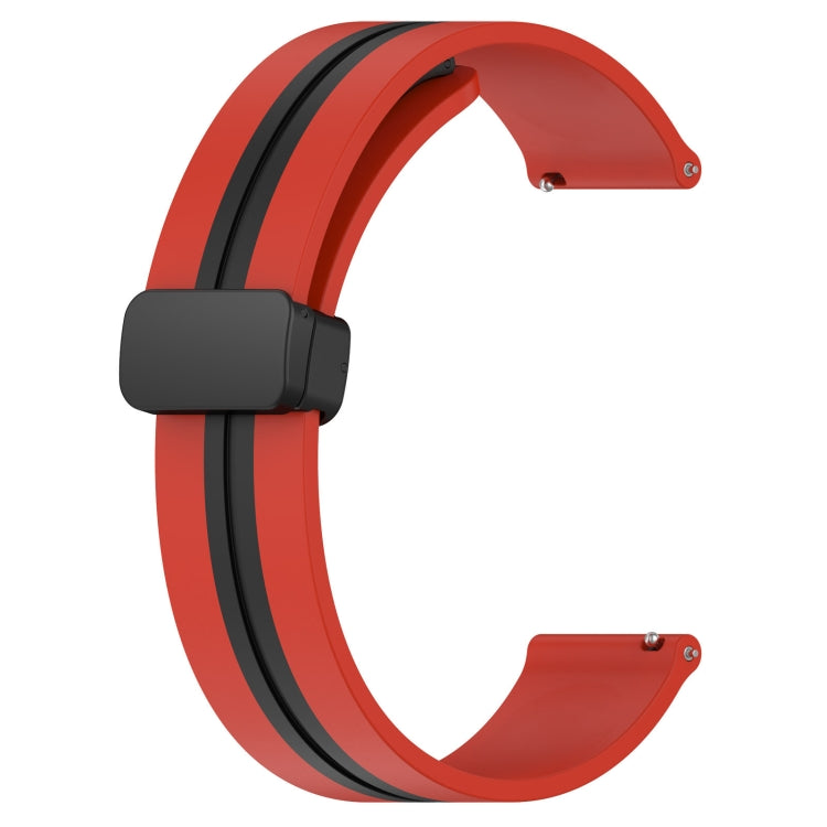 For Amazfit GTS 20mm Folding Magnetic Clasp Silicone Watch Band(Red+Black) - free shipping - PMC TechLife - Order now!