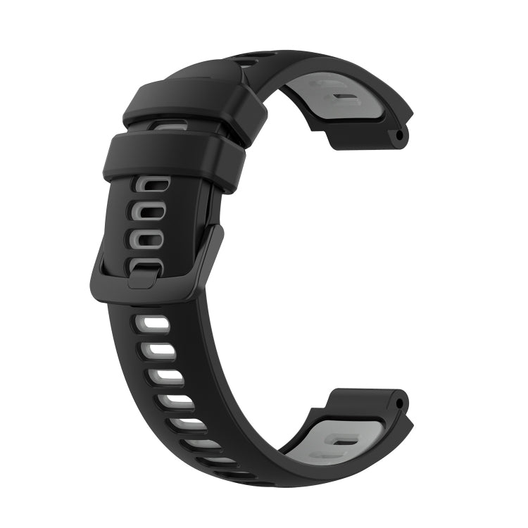 Compatible with Garmin Compatible witherunner 735 / 735XT Two-Color Silicone Watch Band(Black+Grey) - Watch Bands by PMC TechLife | Online Shopping South Africa | PMC TechLife | Buy Now Pay Later Mobicred