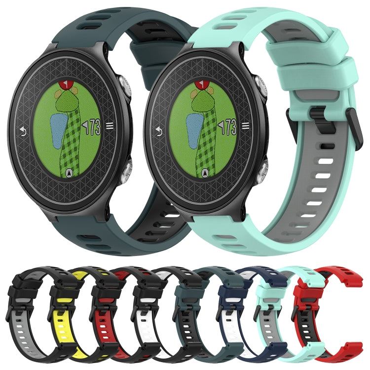 Compatible with Garmin Approach S6 Two-Color Silicone Watch Band(Black+Grey) - free shipping - PMC TechLife - Order now!