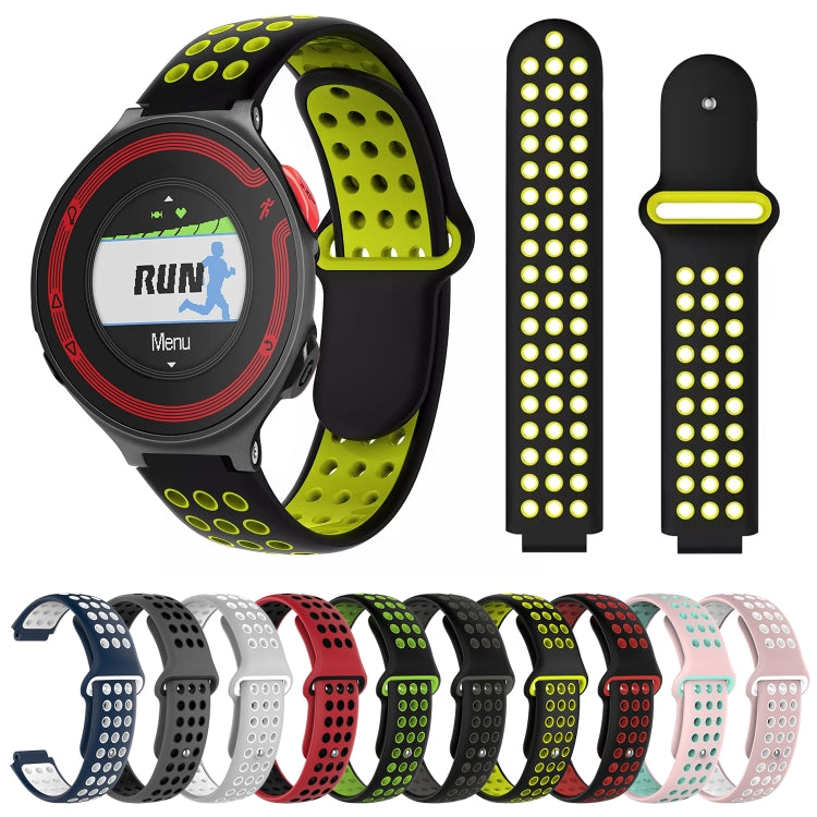For Garmin Forerunner 220 Two-Color Punched Breathable Silicone Watch Band(Grey+White) - free shipping - PMC TechLife - Order now!