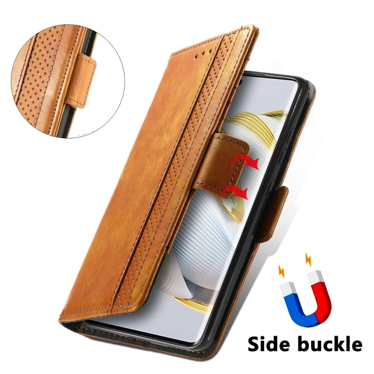 For Huawei  Nova 10 CaseNeoSplicing Dual Magnetic Buckle Leather Phone Case(Khaki) - free shipping - PMC TechLife - Order now!