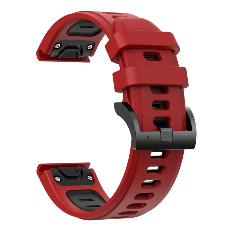 Compatible with Garmin Compatible witherunner 935 22mm Two-Color Sports Silicone Watch Band(Red+Black) - free shipping - PMC TechLife - Order now!