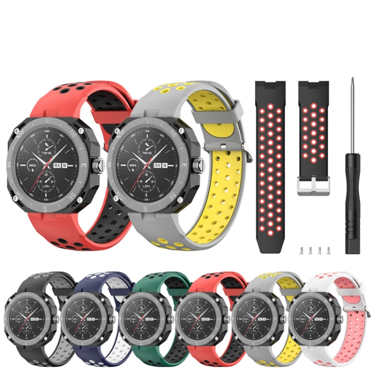 For Huawei Watch GT Cyber Two-Color Breathable Watch Band(Red+Black) - free shipping - PMC TechLife - Order now!