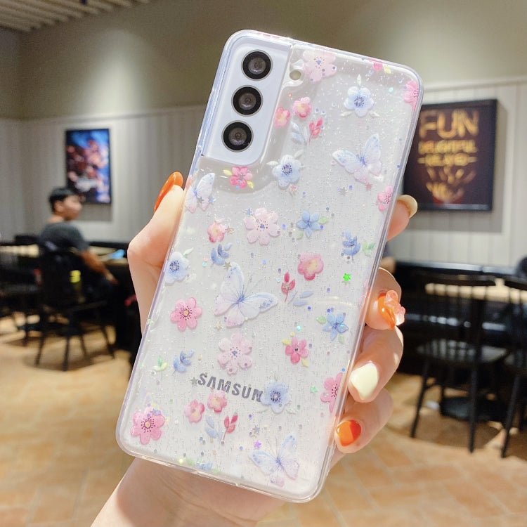 For Samsung Galaxy S20 FE Fresh Small Floral Epoxy TPU Phone Case(Butterflies Love Flowers 6) - Galaxy S20 FE Cases by PMC TechLife | Online Shopping South Africa | PMC TechLife
