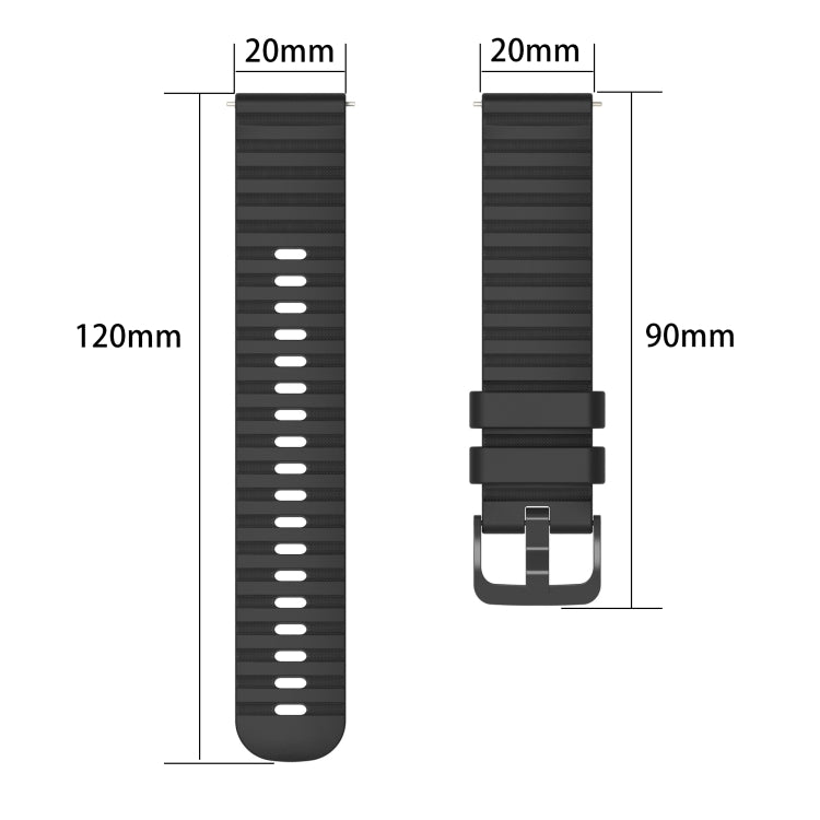 For Amazfit GTS 3 20mm Wavy Dot Pattern Solid Color Silicone Watch Band(Army Green) - free shipping - PMC TechLife - Order now!