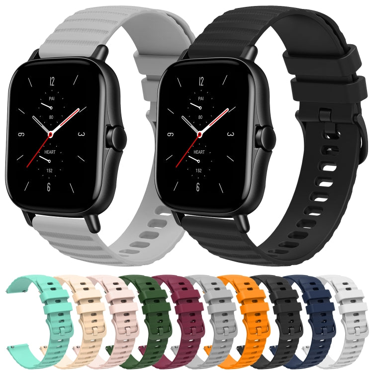 For Amazfit GTS 2E 20mm Wavy Dot Pattern Solid Color Silicone Watch Band(Pink) - free shipping - PMC TechLife - Order now!