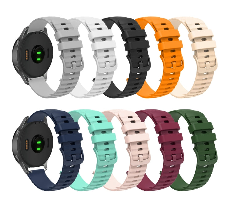 For Amazfit GTS 2 Mini 20mm Wavy Dot Pattern Solid Color Silicone Watch Band(Teal) - free shipping - PMC TechLife - Order now!