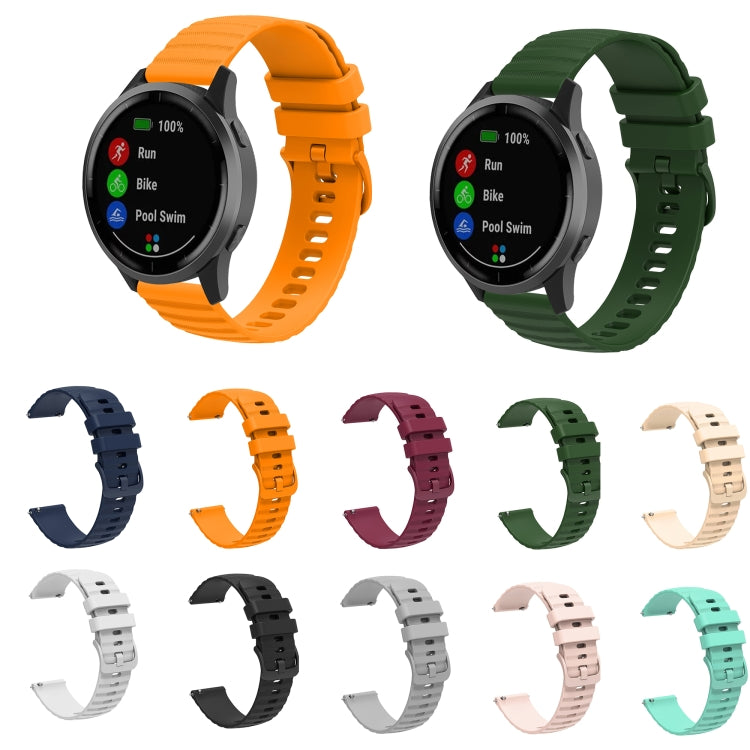 For Amazft 2 Stratos 22mm Wavy Dot Pattern Solid Color Silicone Watch Band(Teal) - free shipping - PMC TechLife - Order now!