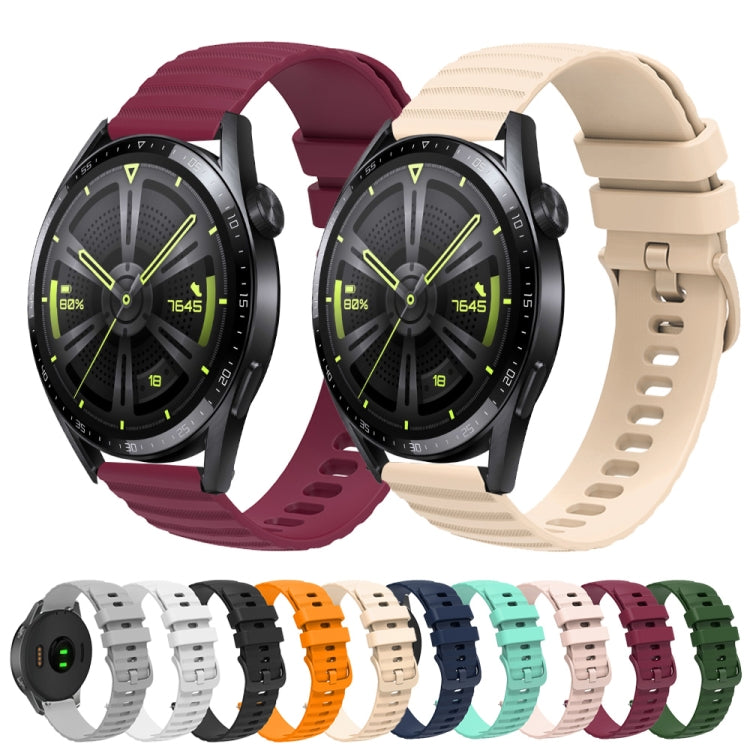 For Huawei Watch GT3 46mm 22mm Wavy Dot Pattern Solid Color Silicone Watch Band(Black) - free shipping - PMC TechLife - Order now!