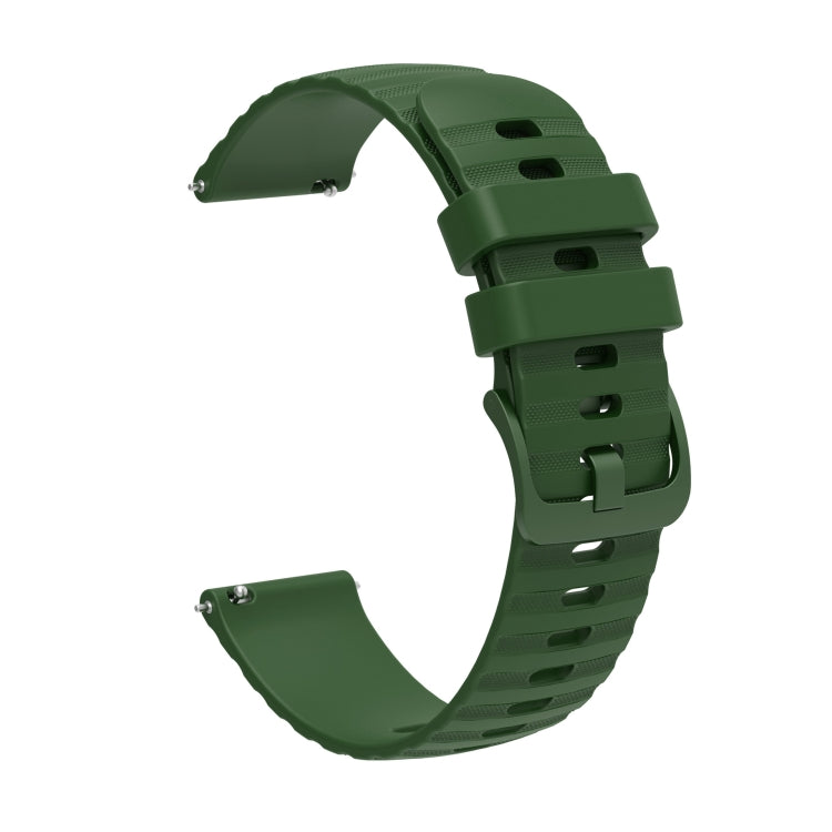 For Honor Magic Watch 2 46mm 22mm Wavy Dot Pattern Solid Color Silicone Watch Band(Army Green) - free shipping - PMC TechLife - Order now!