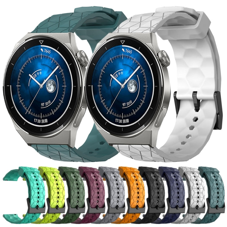 For Huawei Watch GT3 Pro 43mm 20mm Football Pattern Solid Color Silicone Watch Band(Navy Blue) - free shipping - PMC TechLife - Order now!