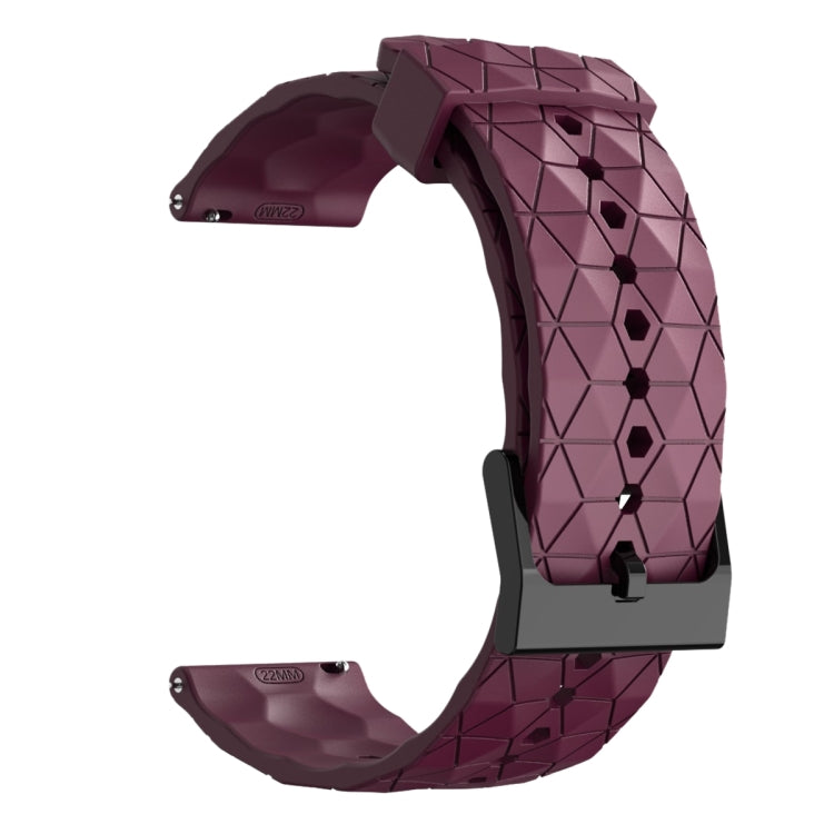 For Amazfit GTS 20mm Football Pattern Solid Color Silicone Watch Band(Wine Red) - free shipping - PMC TechLife - Order now!