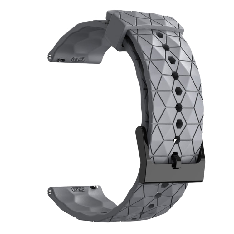 For Amazfit GTR 3 22mm Football Pattern Solid Color Silicone Watch Band(Grey) - free shipping - PMC TechLife - Order now!