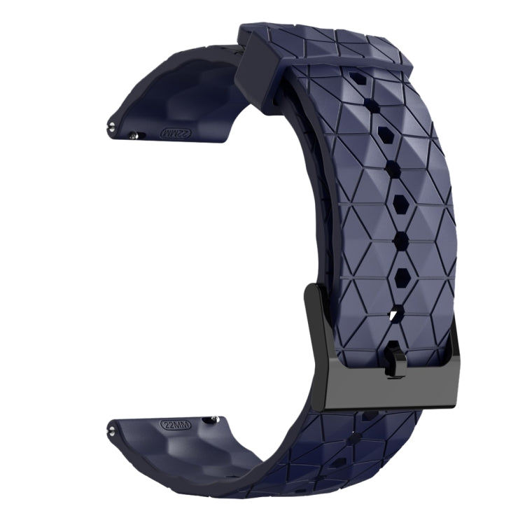 For Amazfit GTR 2 22mm Football Pattern Solid Color Silicone Watch Band(Navy Blue) - free shipping - PMC TechLife - Order now!